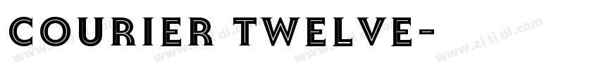 Courier Twelve字体转换